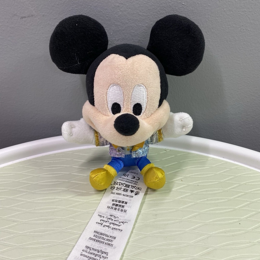 Disney Parks 50th Anniversary Mickey Mouse Backpack Plush Keychain Clip-6" Tall